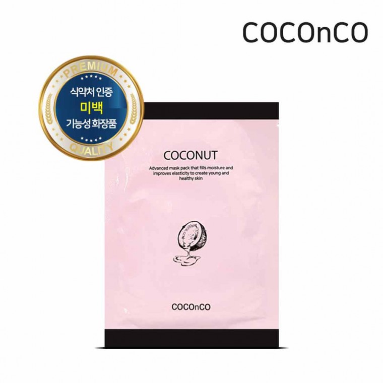코코앤코 리얼 내추럴 코코넛 마스크팩 착붙 셀룰로오스원단