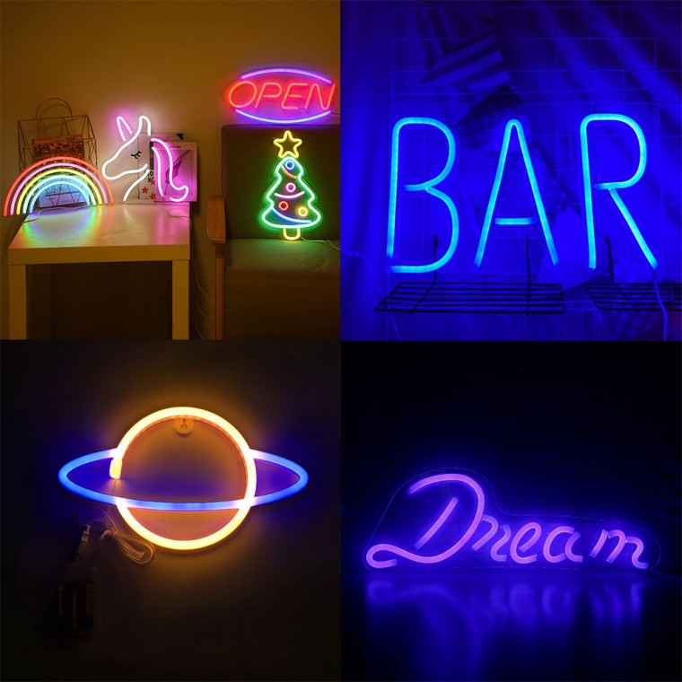 DGITEM LED 네온사인 무드등 전광판 아트사인 음식점 주점 BAR DREAM