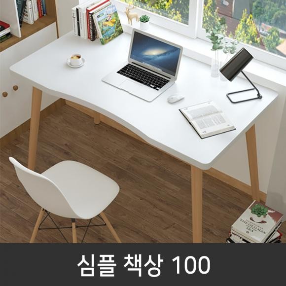 인체공학 심플 테이블 100 - 원룸공부방학생1인용사무용서재책상미니책상