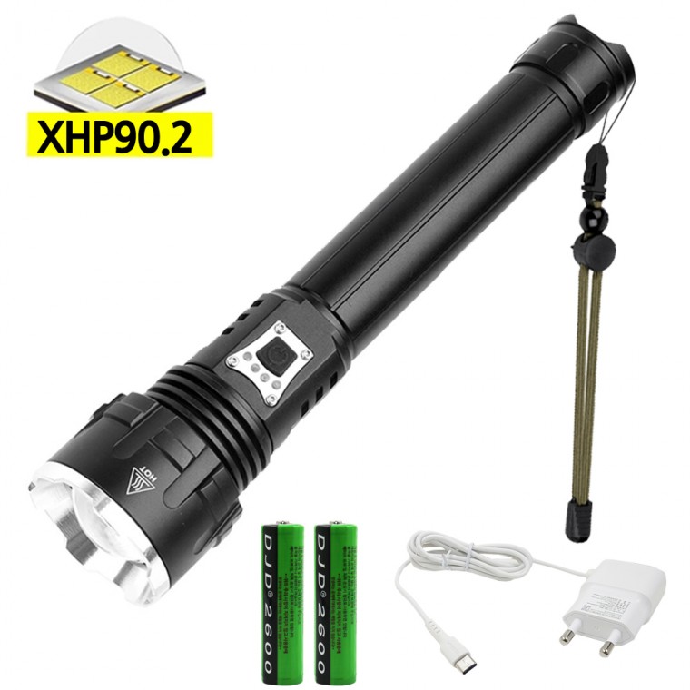 XHP90.2 LED 충전식 서치라이트 랜턴 손전등 후레쉬 5600루멘 D16 C아0