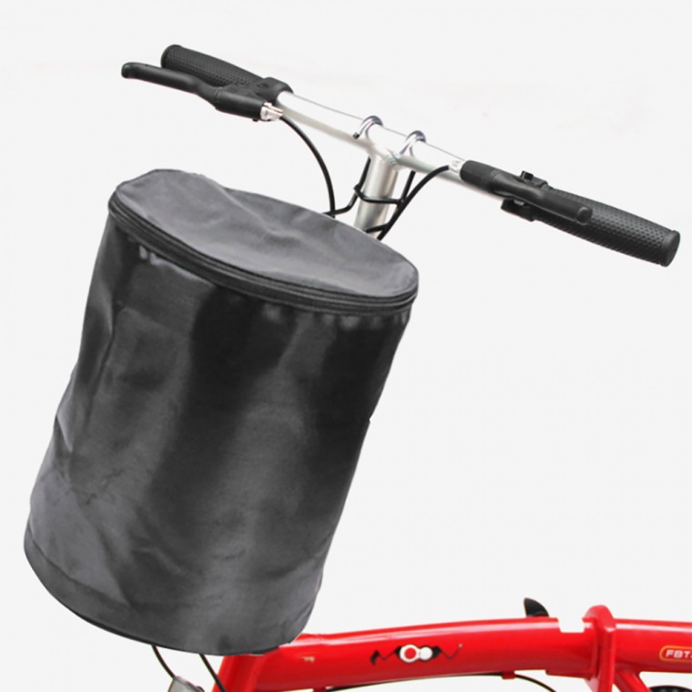 간편걸이 원통형 자전거바구니 자전거바스켓 (블랙)