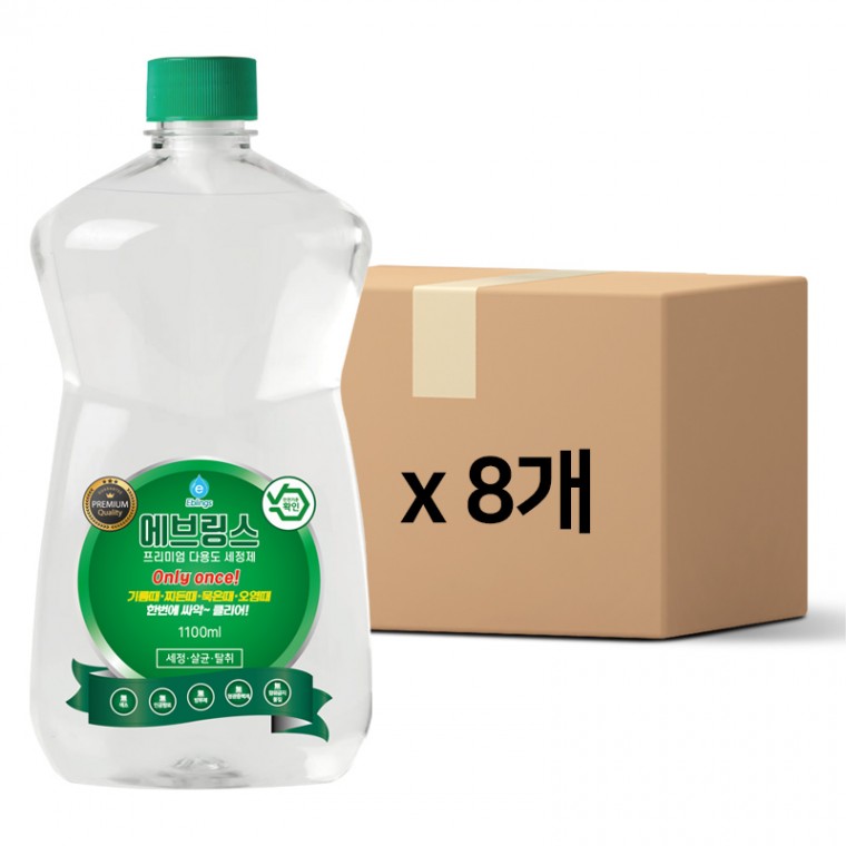 에브링스 프리미엄 다용도 세정제 VIP세트 1100ml×8개 기름때 묶은때 찌든때 오염때 강력한 세정력