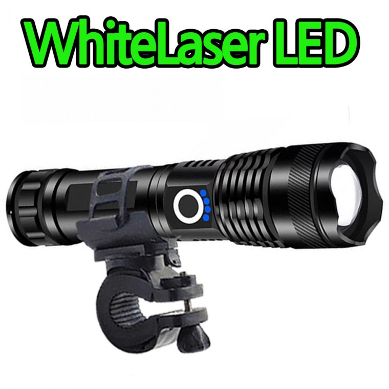 NEW White Laser LED 충전식 자전거 안전등 전조등 랜턴 자전거라이트 D15A 아X