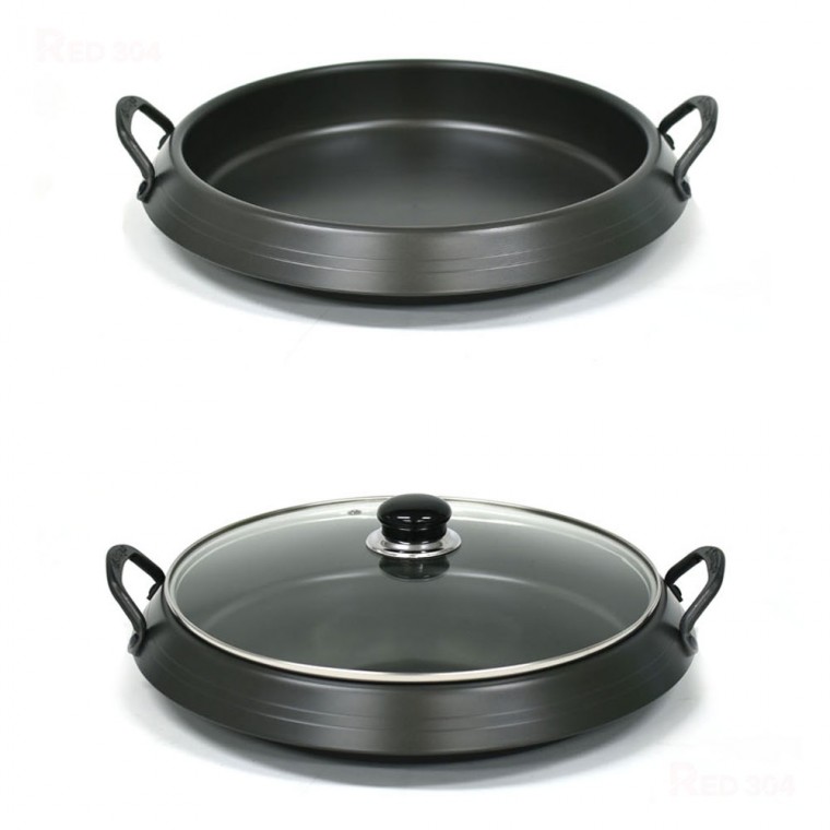 경질 부대찌개 곱창전골 냄비 닭갈비 볶음팬 양수 전골냄비 24cm 26cm 28cm 29.5cm 31.5cm 뚜껑 선택