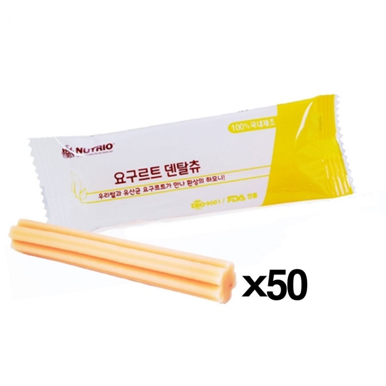 뉴트리오 덴탈츄 12g(요구르트) X50 애견껌 영양간식