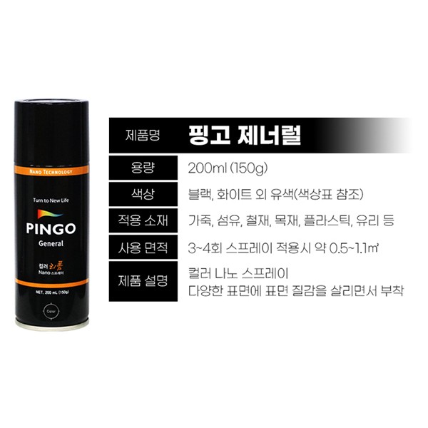 핑고스프레이(블랙/200ml/노루)