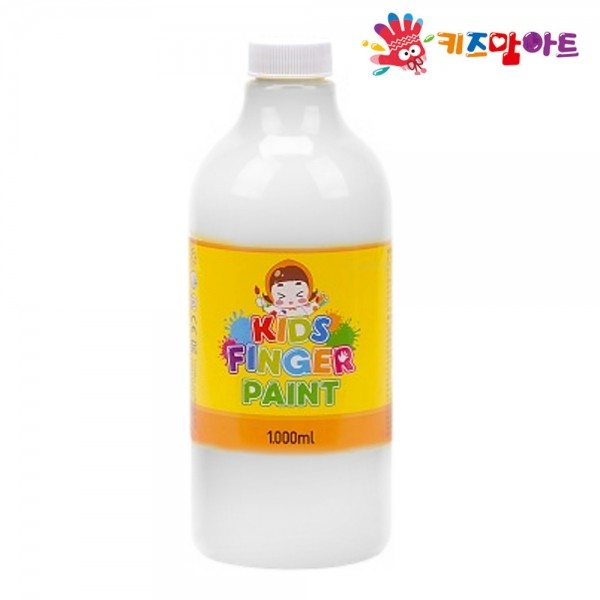 키즈맘아트 미술놀이 핑거페인트 1000ml 낱색 (흰색)