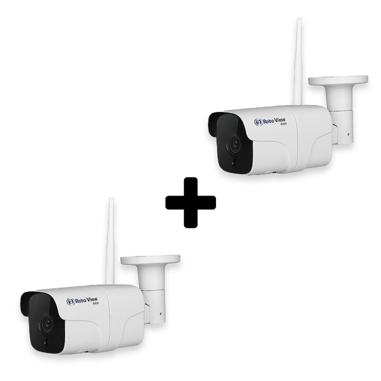 글로벌아이넷 로보뷰G 2세트 홈 IP 카메라 CCTV 3.6mm 200만화소 WHG+2