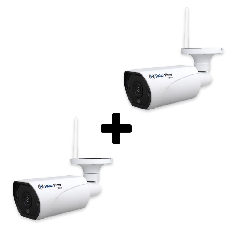 글로벌아이넷 로보뷰EX 2세트 홈 IP 카메라 CCTV 6mm 200만화소 WHEX+2