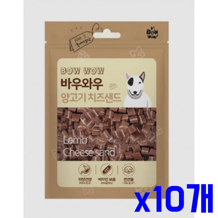 애견 영양 간식 치즈샌드 양고기100g x10개 애견간식