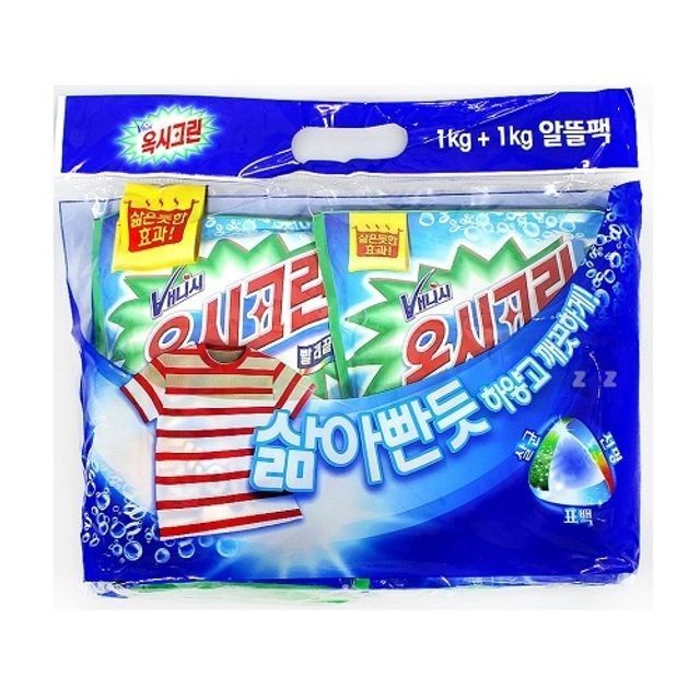 옥시크린 분말형 1kg 2개입 표백 세탁표백제 흰옷빨래 분말표백제