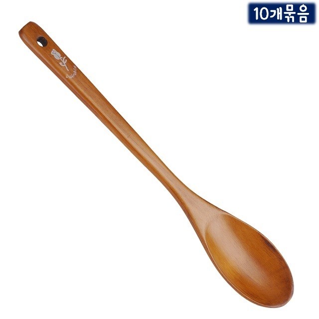 옻칠 볶음스푼 약31cm 10개묶음 걸이구멍 나무스푼 나무숟가락 볶음용