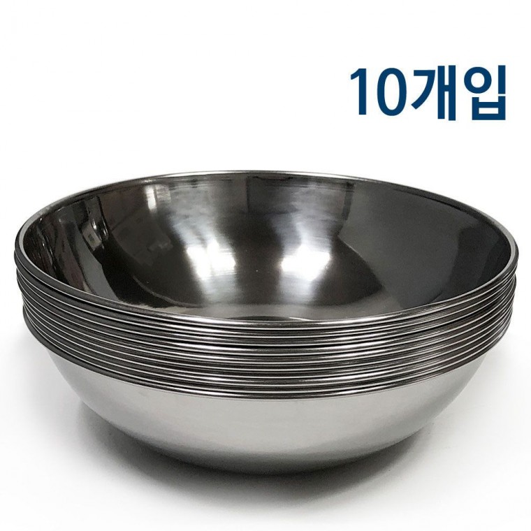 후지 비빔기(대 20cm) x(10개) 그릇 스텐 식기 사발 용기 면기