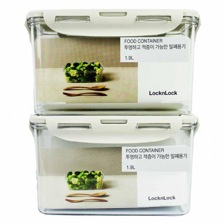 락앤락 스테커블 직사각 1.9L 2개입(239394)