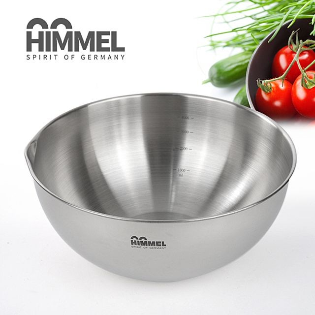 HIMMEL 힘멜 대형믹싱볼 28cm 스텐 레스 눈금 비빔 그릇 버무림 세수 대야