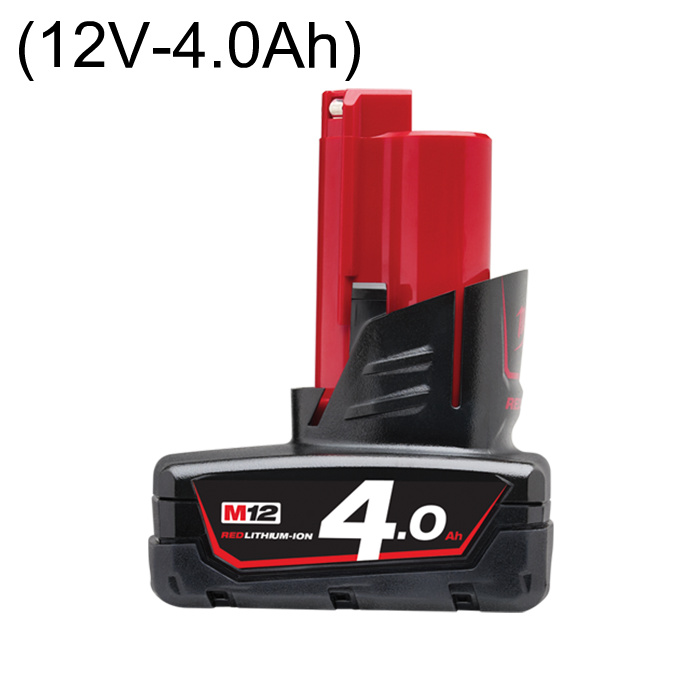 밀워키 리튬이온 배터리M12B4 (12V-4.0Ah) 삽입형