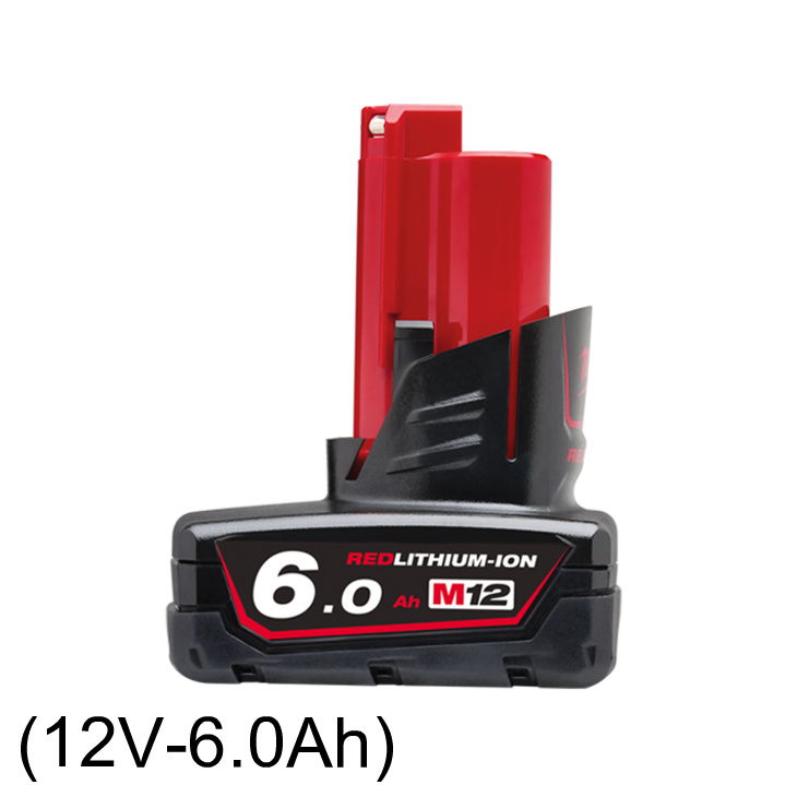 밀워키 리튬이온 배터리 M12B6 (12V-6.0Ah) 삽입형