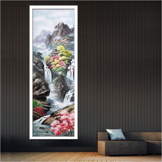 보석 십자수 고려 미술 3D 화란춘성(30x 90cm) 물 폭포 풍경 케이엠