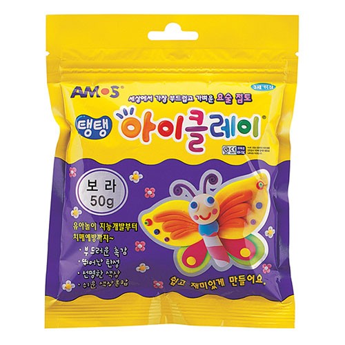 아모스)탱탱 아이클레이(50g/보라)-갑(10개입)