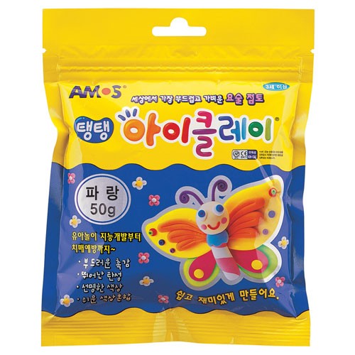 아모스)탱탱 아이클레이(50g/파랑)-갑(10개입)