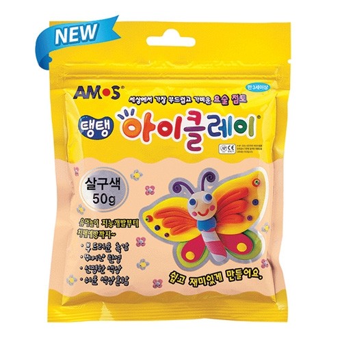 아모스)탱탱 아이클레이(50g/살구)-갑(10개입)