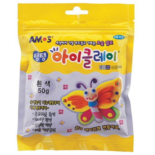 아모스)탱탱 아이클레이(50g/흰색)-갑(10개입)