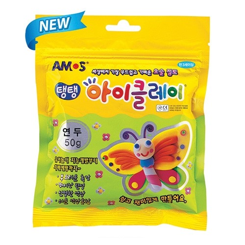 아모스)탱탱 아이클레이(50g/연두)-갑(10개입)