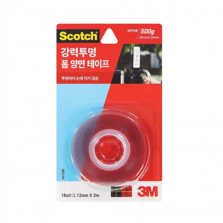 3M 스카치 강력투명양면테이프 3120C 12mmx2.0m(24개)