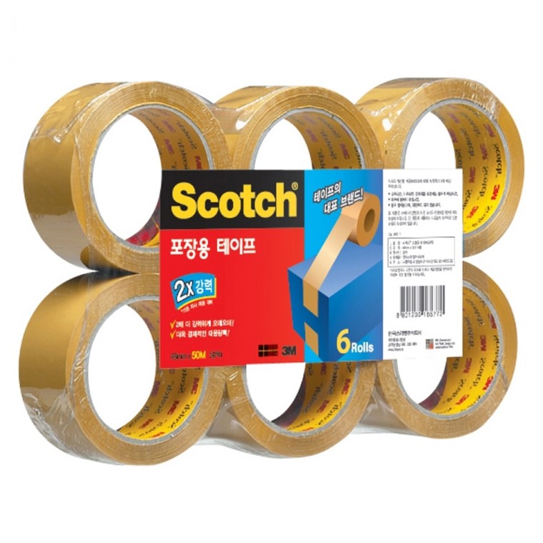 3M 3615-6 스카치포장용테이프 갈색 48mmx50M (6개)