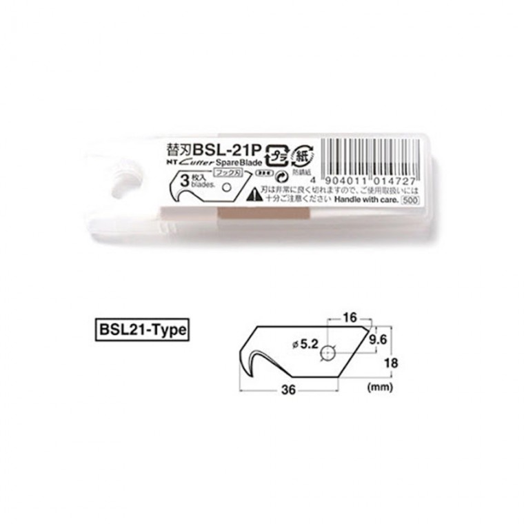 NT커터 BSL-21P 후크칼날 3매입x10개