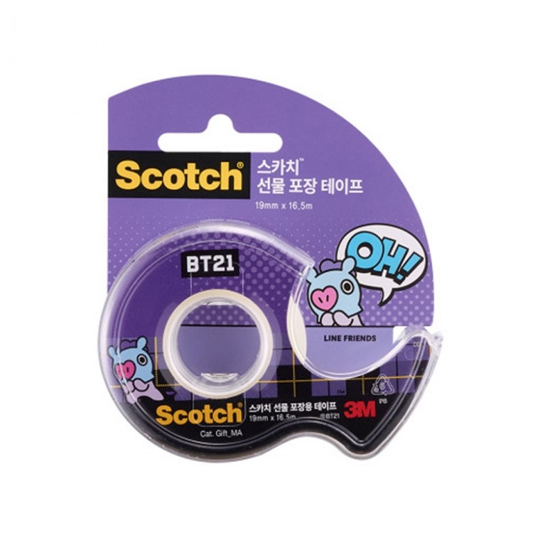 3M BT21 스카치 선물 포장테이프 망 19mmx16.5m(12개)