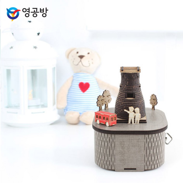 영공방 오르골만들기 DIY 회전 우드 오르골 경주 첨성대 (YM970)