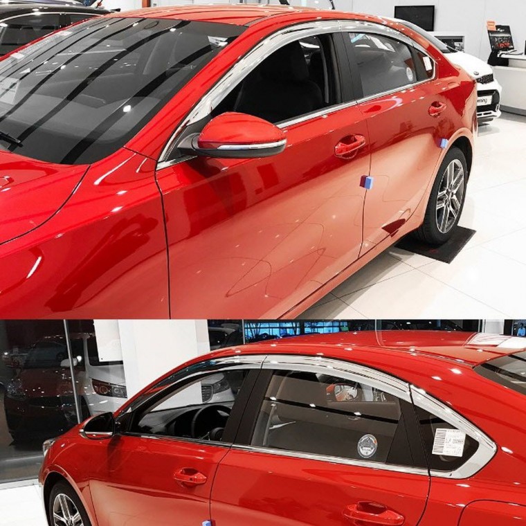 KIA ALL NEW K3 (2018년이후) 크롬 도어 썬바이저 6PCS 선바이저