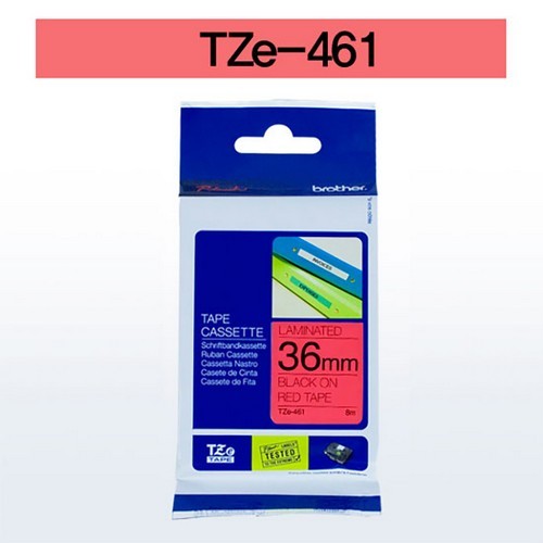 브라더 테이프카트리지(TZe-461 36mm 적색 흑색문자)