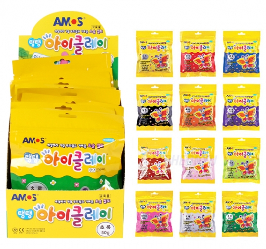 아이클레이 50g 10개 단색 세트 클레이 컬러 점토 놀이