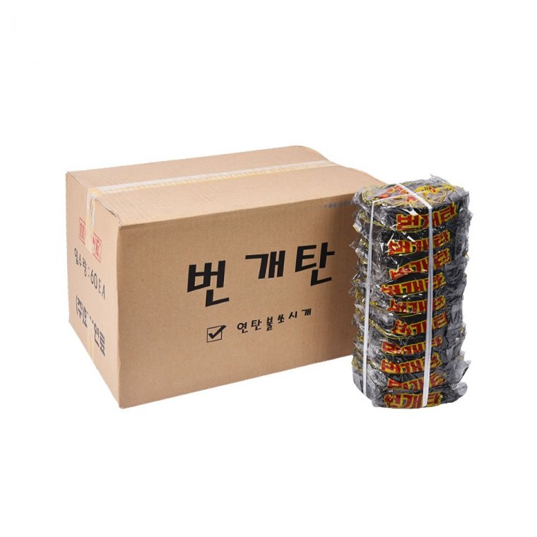 번개탄 60P 연탄 불쏘시개 숯 발화용 캠핑 연료 캠핑숯 정화용숯 업소용숯