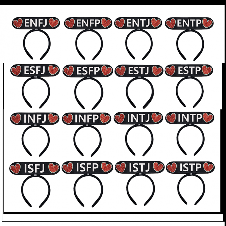 MBTI 머리띠 양면 16개 한세트 인생네컷소품 파티 체육대회