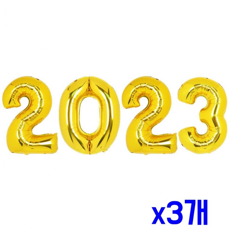 2023 숫자 은박풍선 패키지(중)-골드 x3개 행사풍선