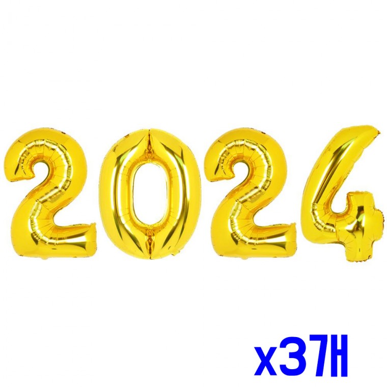 2024 숫자 은박풍선 패키지(중)-골드 x3개 행사풍선