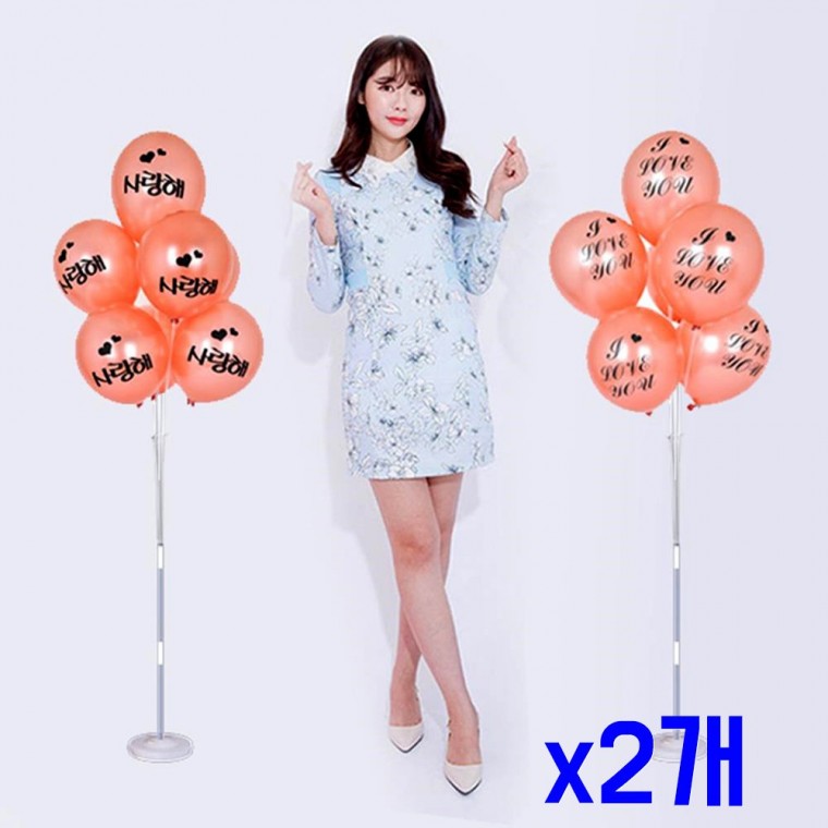 골드펄 로즈130cm 풍선꽂이장식세트 x2개 풍선행사