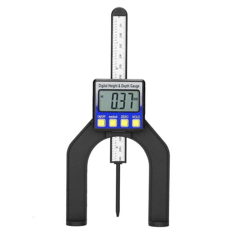 디지털 깊이 높이 측정기 캘리퍼스 목공용 DIY 톱날 테스터기