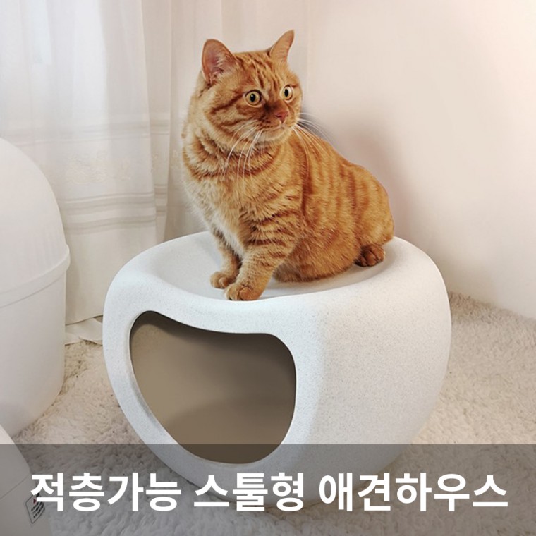 적층가능 스툴형 플라스틱 애견하우스 고양이집 강아지집