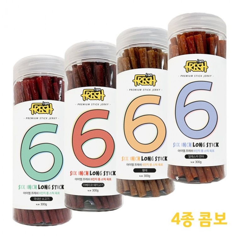 NPABC-823-A-강아지 고양이 롱스틱 300g4종콤보