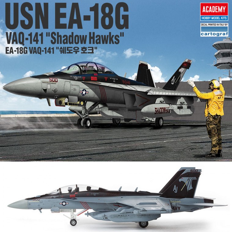 아카데미과학 1대72 미해군 EA-18G VAQ-141 쉐도우 호크 (12560)