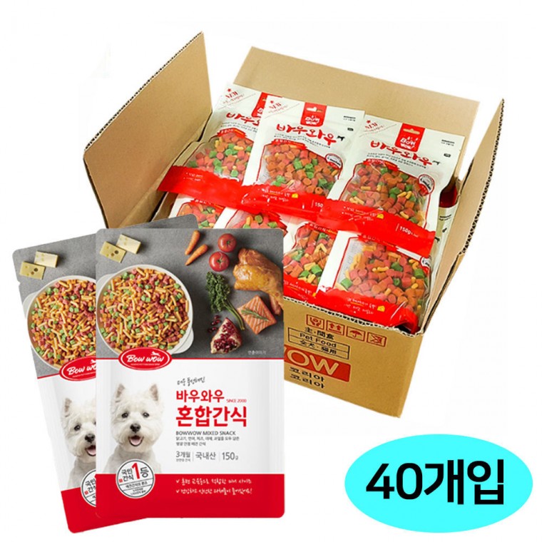 바우와우 혼합 150g (40개입) (1박스)