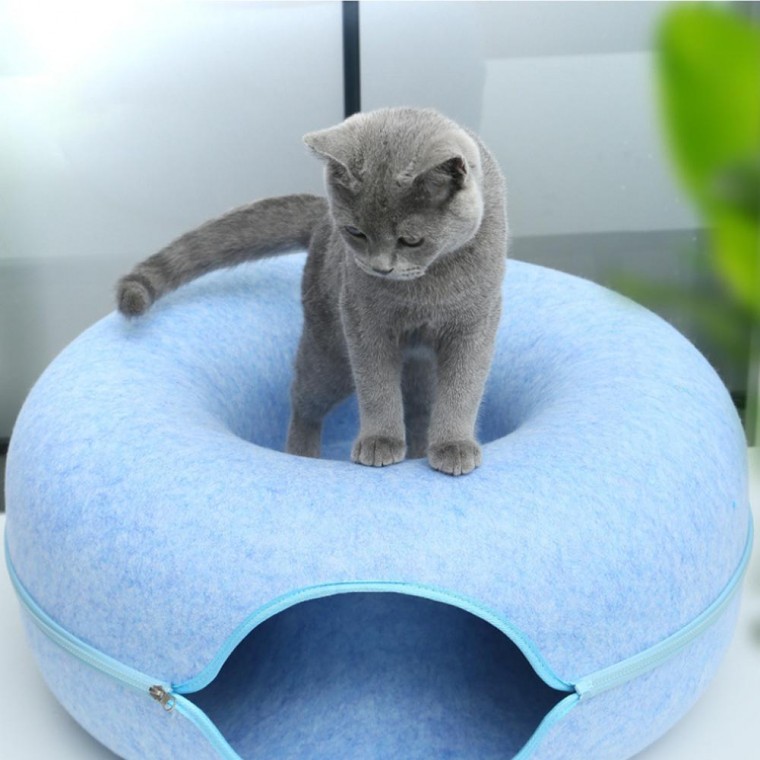 (GTS62130)고양이 도넛 터널 숨숨집(60cm) 캣 도넛하우스