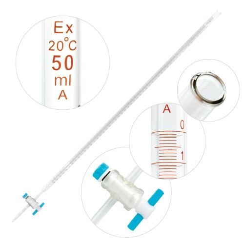 아리랑과학 Clear - PTFE Cock 뷰렛 테프론콕크 투명 50ml / ARI-B2004-c050