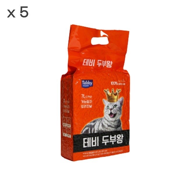 두부 가는입자 오리지날 7L(2.5kg)x5개 1박스 모래