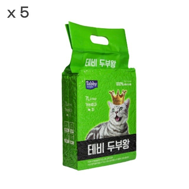 두부 가는입자 녹차 7L(2.5kg)x5개 1박스 응고형모래