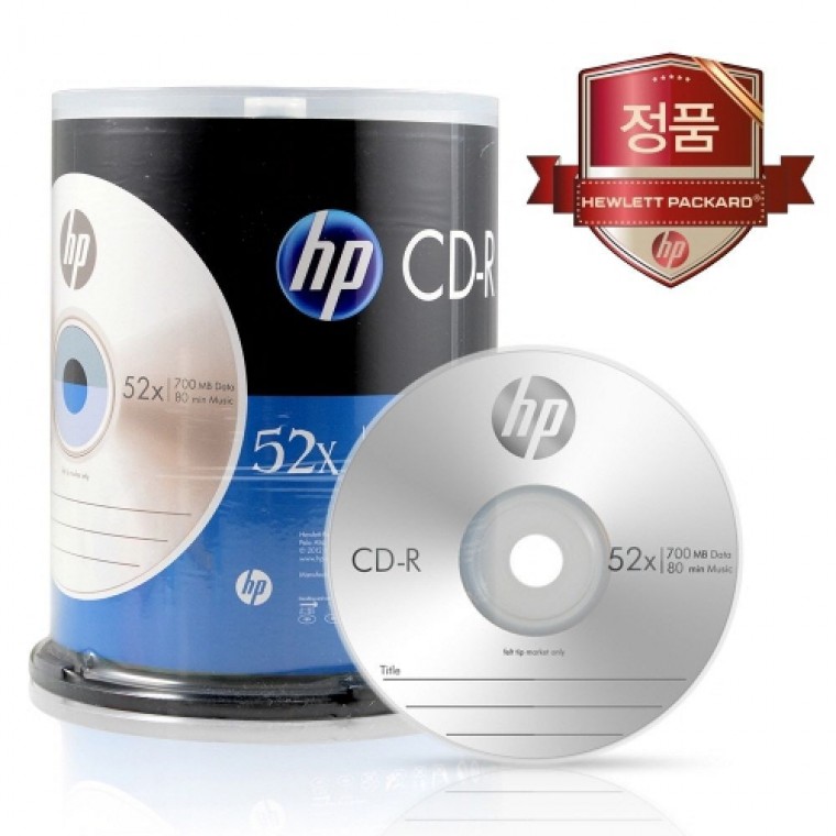 [HP] CD-R 52X 100P벌크 700MB 80min